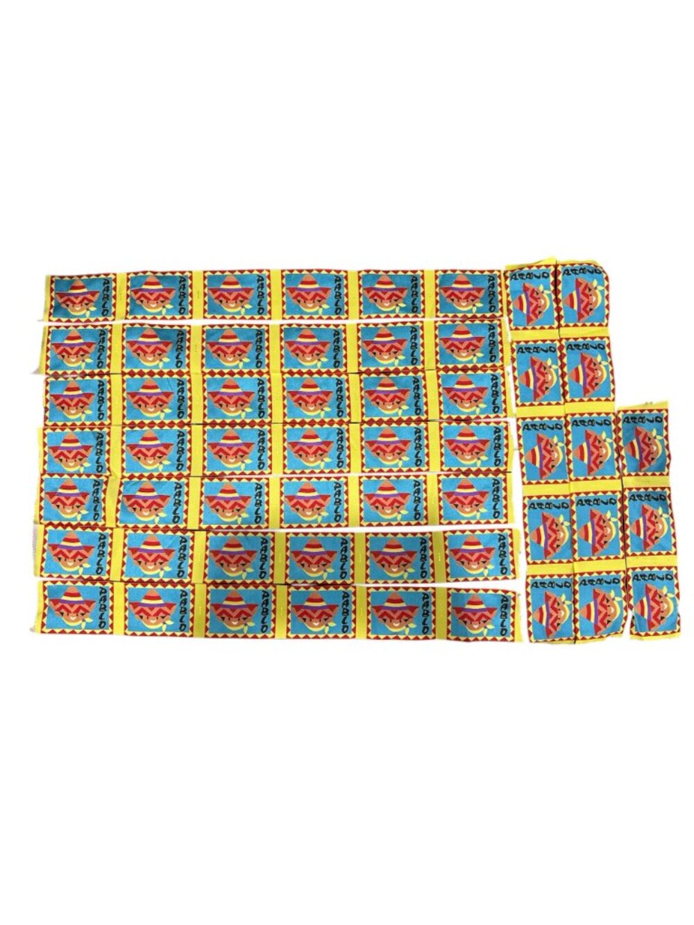 Pablo Cartoon Sombrero Fabric Labels Mexican Theme Sewing Quilting Craft Supplie - Picture 2 of 6